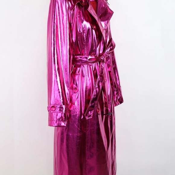 Metallic chrome trench coat💕💕 - Picture 3 of 4
